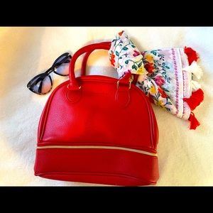Elizabeth Arden handbag in faux leather red!  NWOT never used